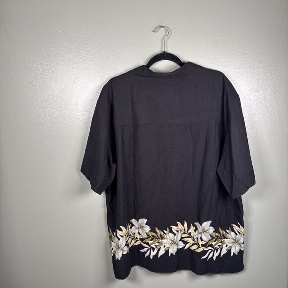 St John’s Bay Short Sleeve‎ Button Up Silk Vacation Hawaiian Shirt Mens XL EUC - Picture 2 of 9